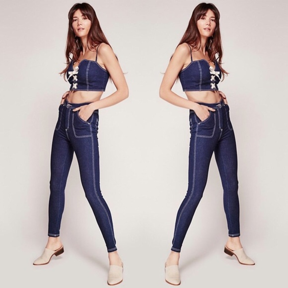 ALICE MCCALL DENIM BUSTIER